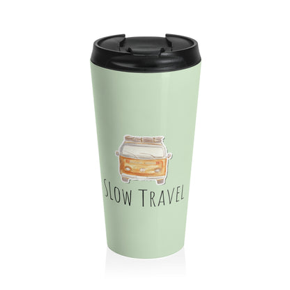 Slow Travel Mug | Stainless Steel | Yellow Van